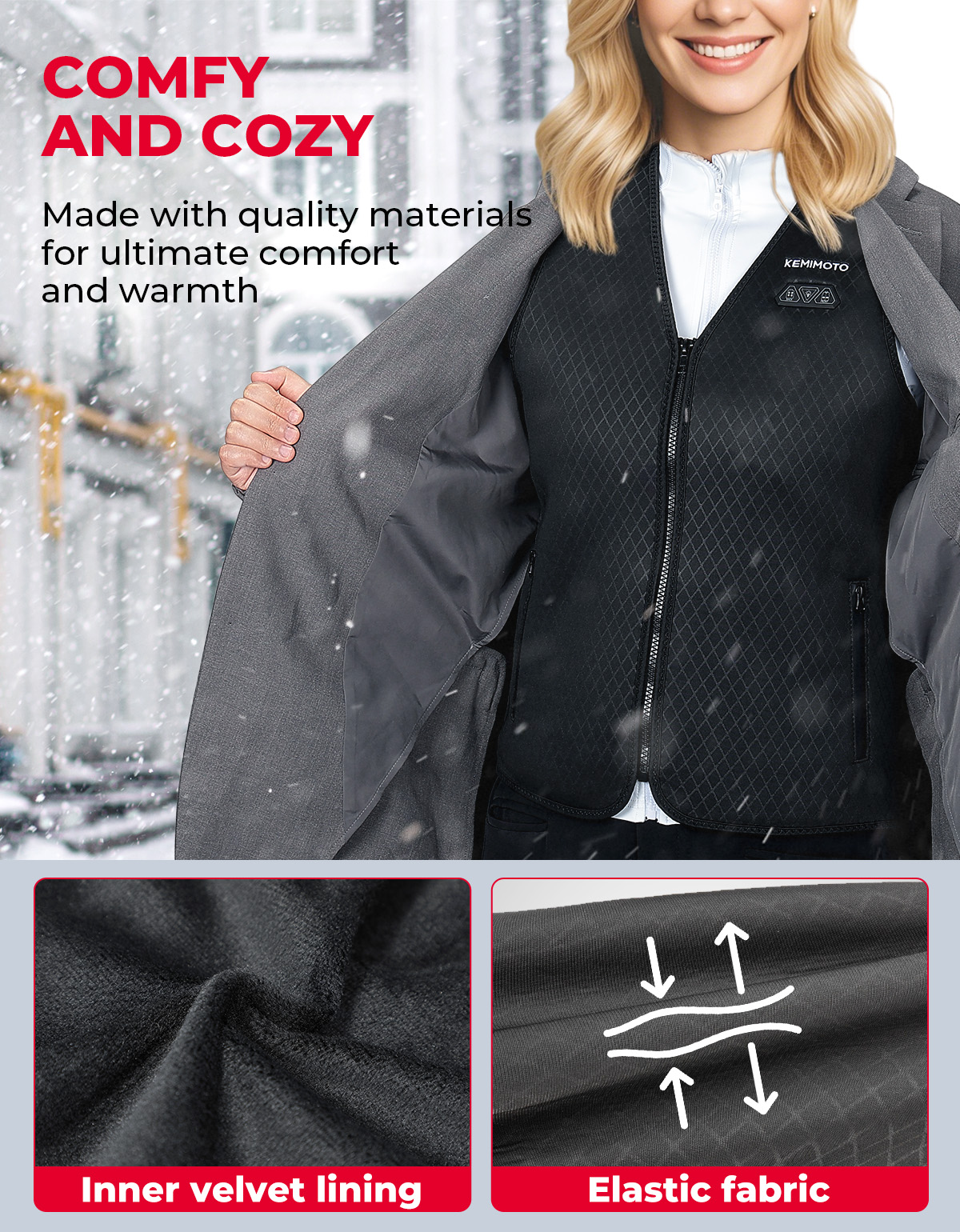 Unisex Heated Vest with 6 Heat - Motorcycle Gear For Winter avis et prix