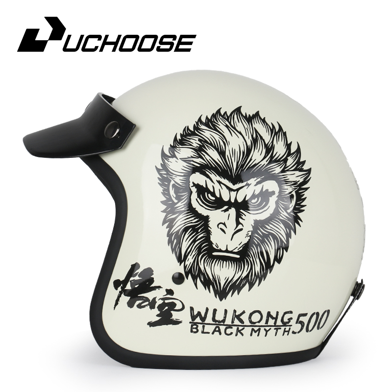 Retro semi-open motorcycle hel - Motorcycle Gear For Winter avis et prix