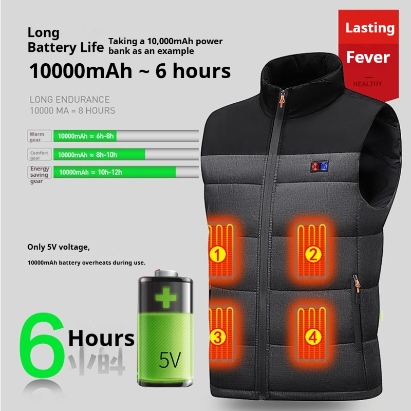 Heated Vest Unisex Charging He - Motorcycle Gear Zone avis et prix