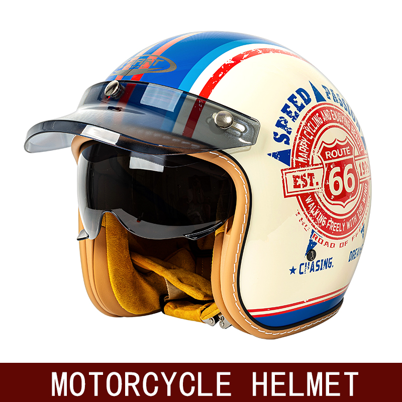 New retro half helmet motorcyc - Motorcycle Gear For Winter avis et prix