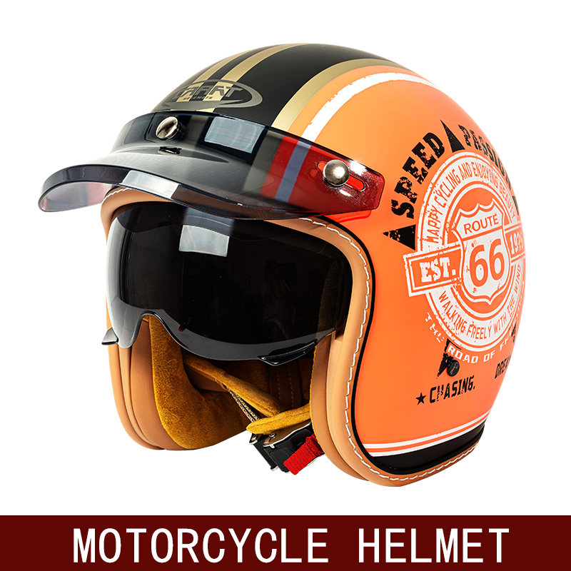 New retro half helmet motorcyc - Motorcycle Gear For Winter avis et prix