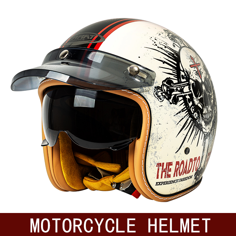 New retro half helmet motorcyc - Motorcycle Gear For Winter avis et prix